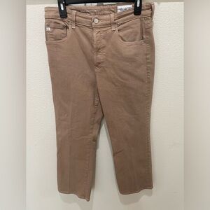 AG Kinsley High Rise Pop Crop tan women’s jeans size 31 Adriano Goldschmied